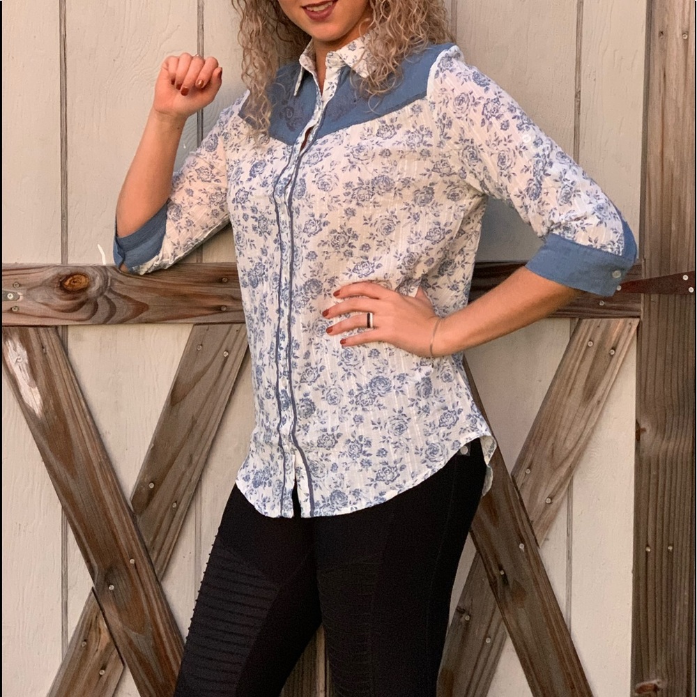 Button down western shirt